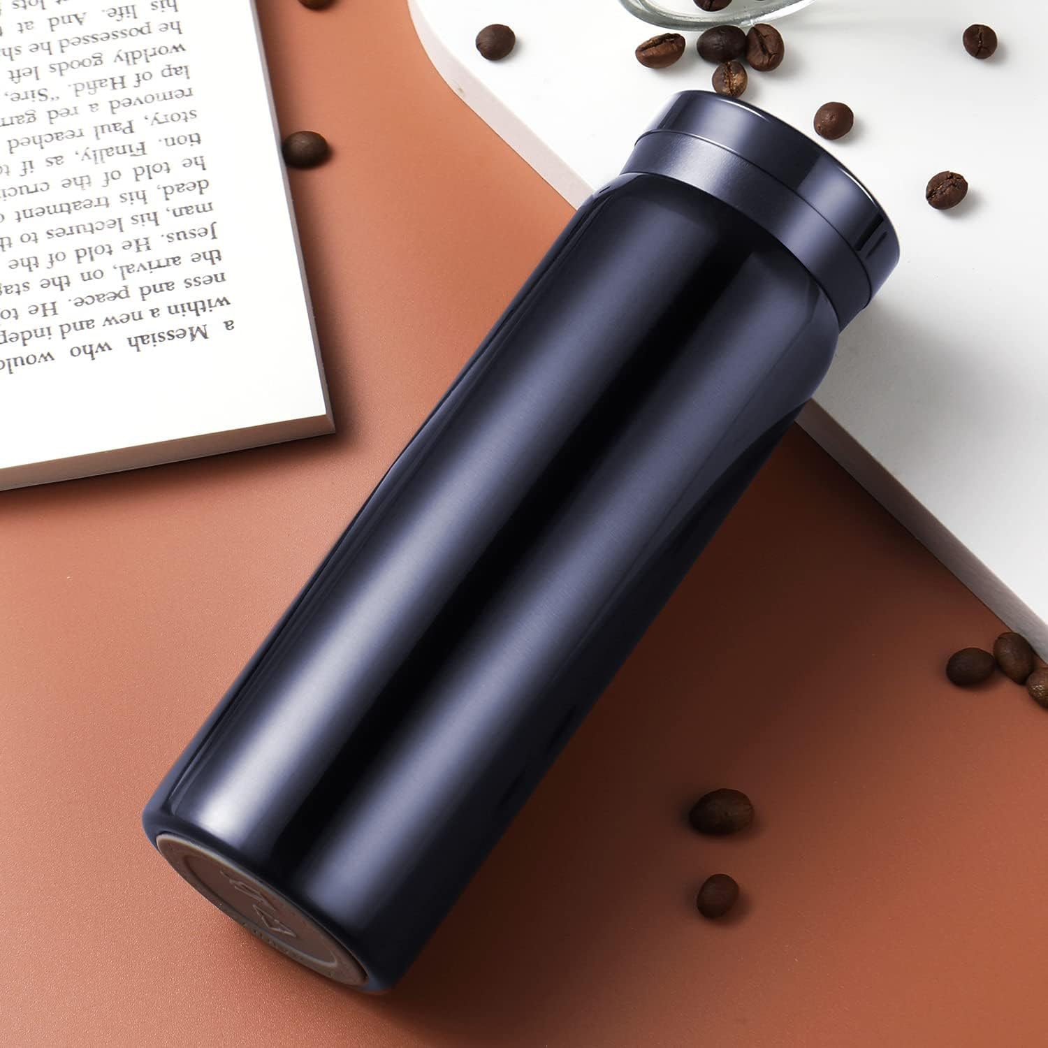 10oz Mini Water Bottle Stainless Steel Thermos Small Flask - Insulated Vacuum, Leak Proof, Keeps Drinks Hot/Cold - Ideal for Coffee, Tea, Water - Blue - Image 7