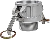 Vista 7 de 2 piezas de accesorios de bloqueo de leva de aluminio (1-1/2 pulgada Parte B) accesorios de manguera de ranura de leva, adaptador macho hembra NPT