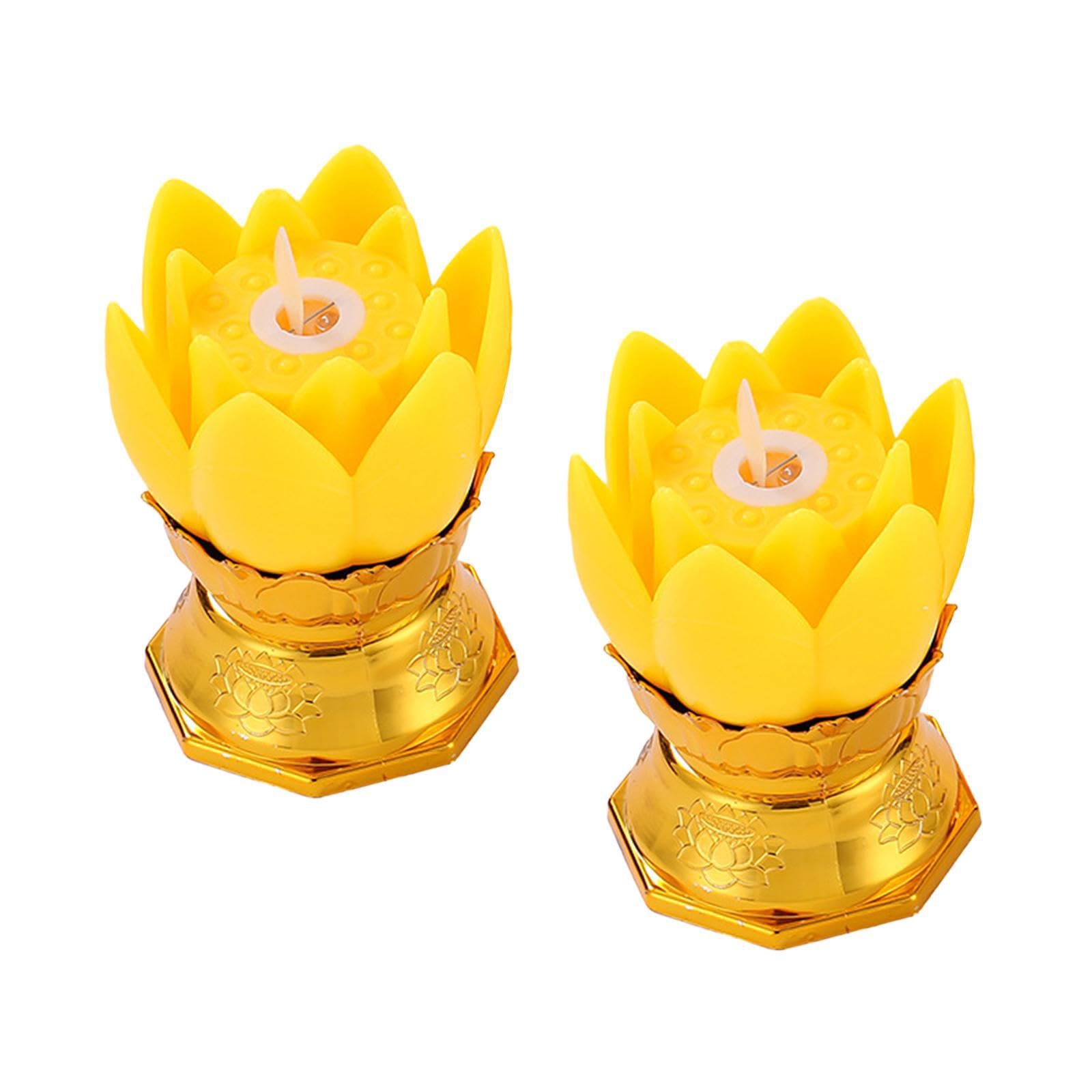 QIXCXAZ Light LED Buddhist Lamp Indoor Outdoor Stand Traditional Aesthetic High Energy Efficiency Light is Made of Plastic Simulation Candle Eco Friendly