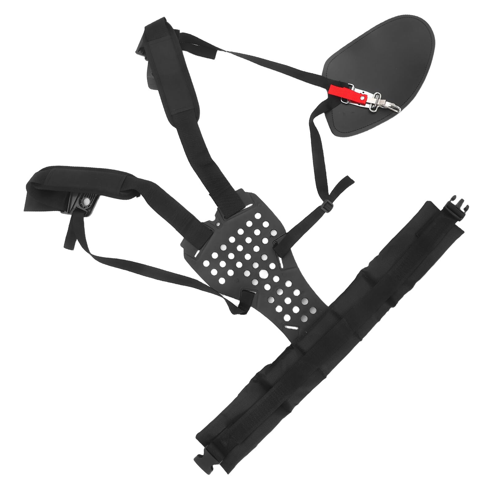 Tracolla Imbottita Doppia Regolabile per Decespugliatore e Tosaerba Cinghia Ergonomica Spallina Traspirante e Supporto Vita Adatta per Soffiatori e Utensili da Giardino