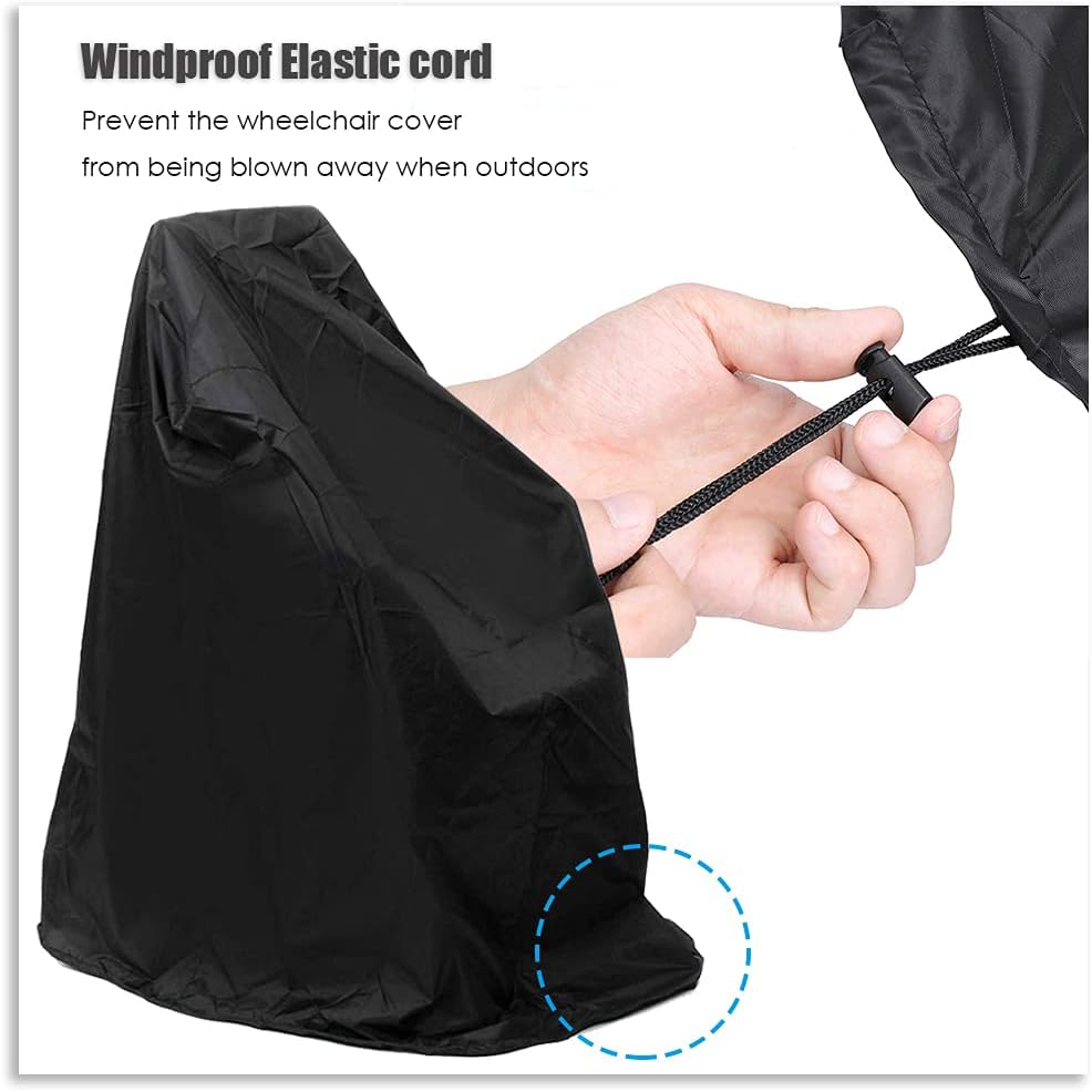 Electric Wheelchair Cover Waterproof for Travel Heavy Duty Mobility Scooter Cover Outdoor Protector from Rain UV Dust Dirt image 3