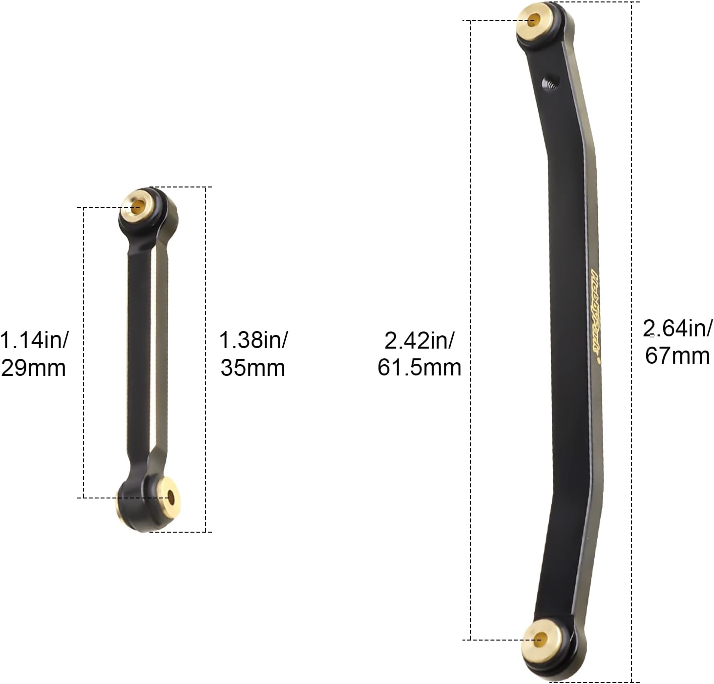 HobbyPark Brass Steering Links Linkage Set for Axial SCX24 Upgrades High-Tightening Compatible with Gladiator Bronco C10 JLU Deadbolt B17 1/24 Scale
