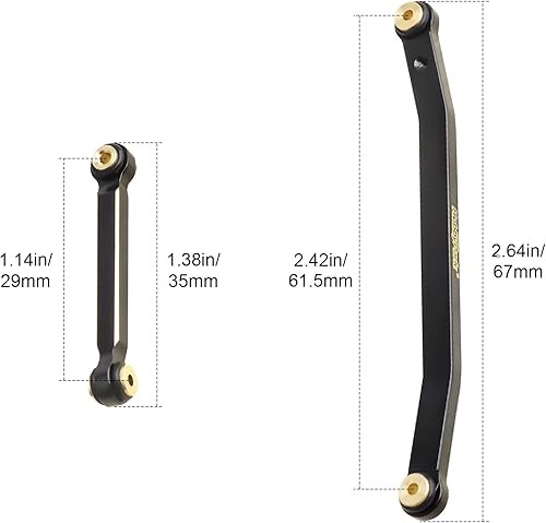 Miniatura 5 de Hobbypark Juego de eslabones de dirección de latón para Axial SCX24 actualizaciones de alto apriete compatible con Gladiator Bronco C10 JLU Deadbolt