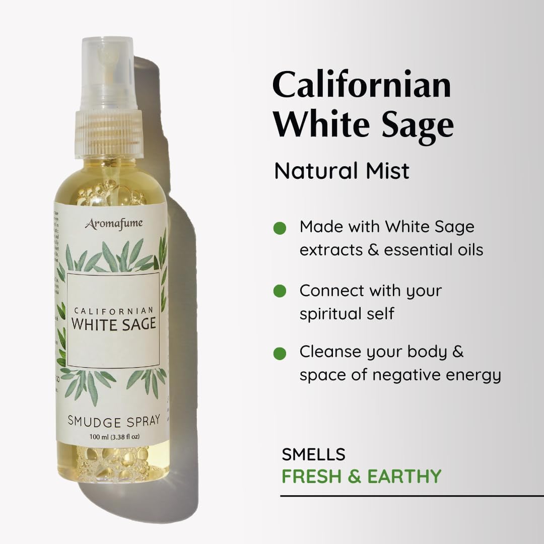 White Sage Spray & Incense - Cleansing Kit | White Sage Smudge Spray + Incense Bricks