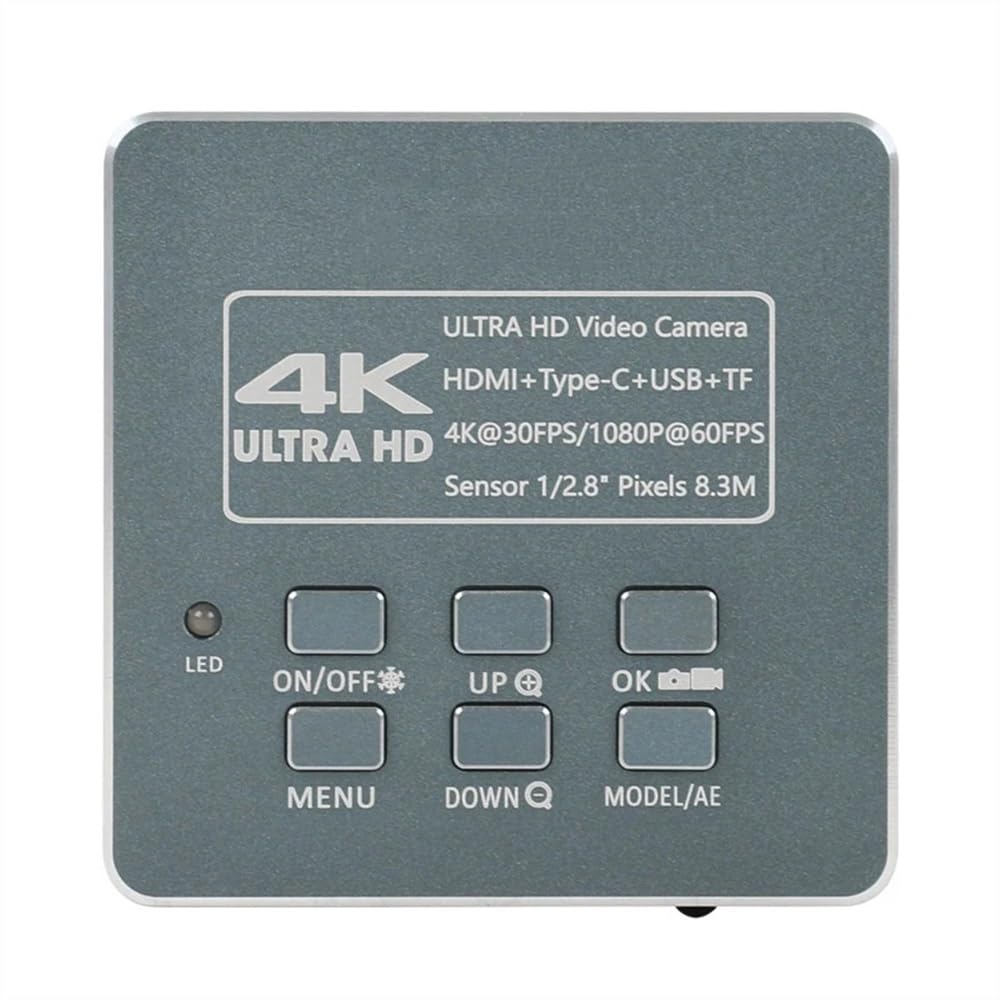 Kit di Accessori per microscopio 8.3MP 4K 1080P HDMI USB Videocamera per microscopio Industriale Digitale elettronico 100X Obiettivo con Attacco C Luce a 56 LED(200x Lens)