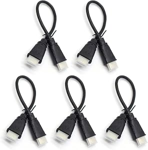 5-Pack 4K Ultra High-Speed HDMI Cable, 0.25m HDMI Jumper, OD 5.0mm