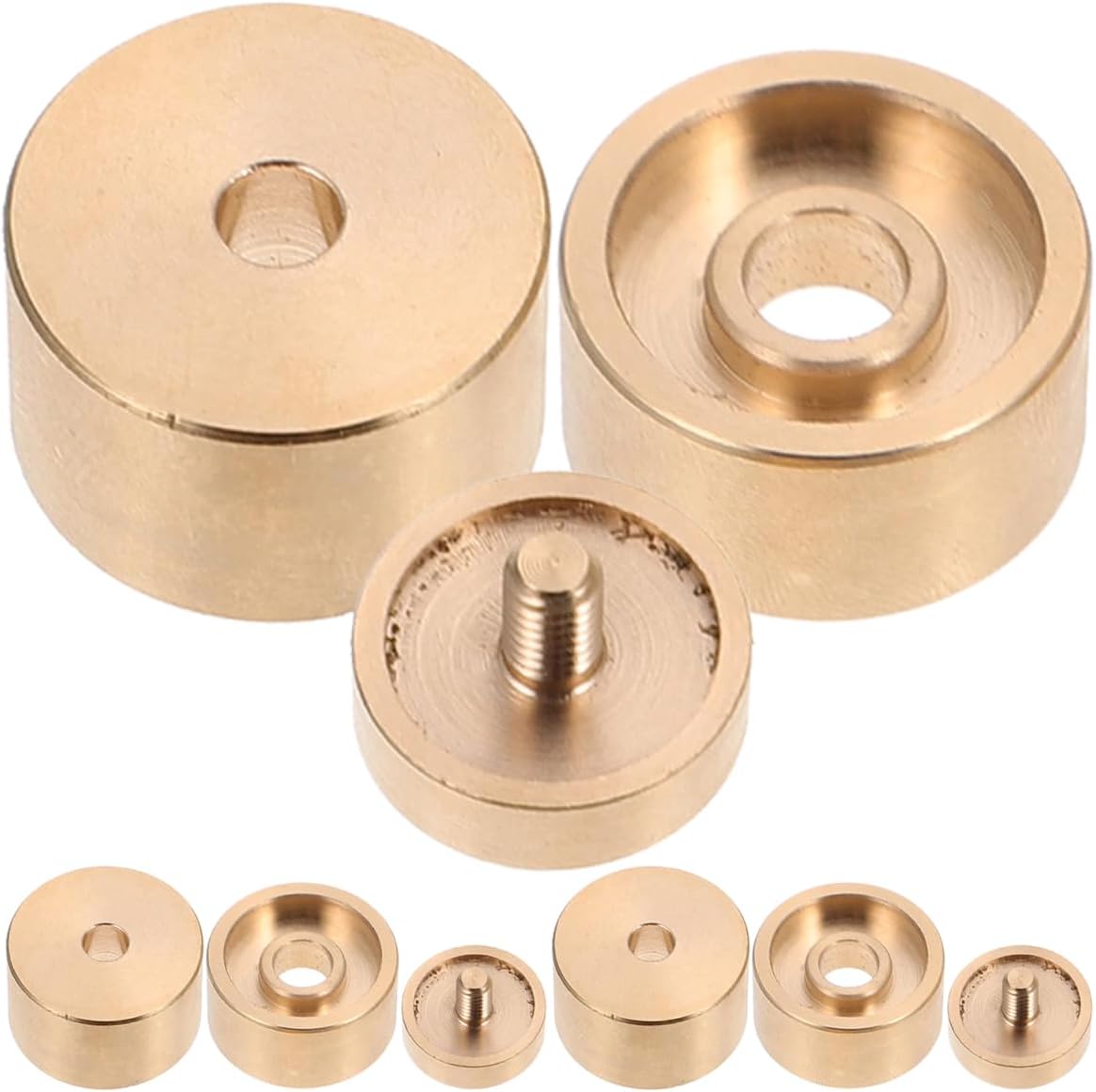 Vaguelly 9Pcs Copper Trumpet Valve Cover Buttons Upper and Lower Finger Trumpet Cover Replacement Accessories