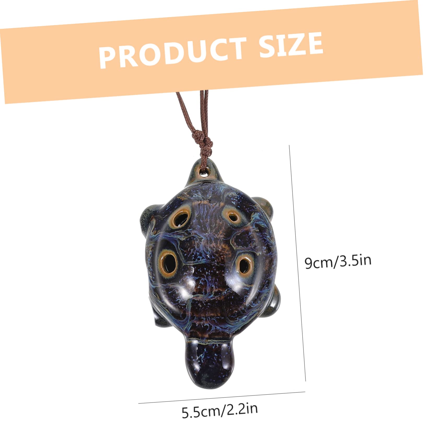 Milisten 6-hole Turtle Shape Easy Instrument for Beginners Ceramic Wind Instrument for Boys and Girls
