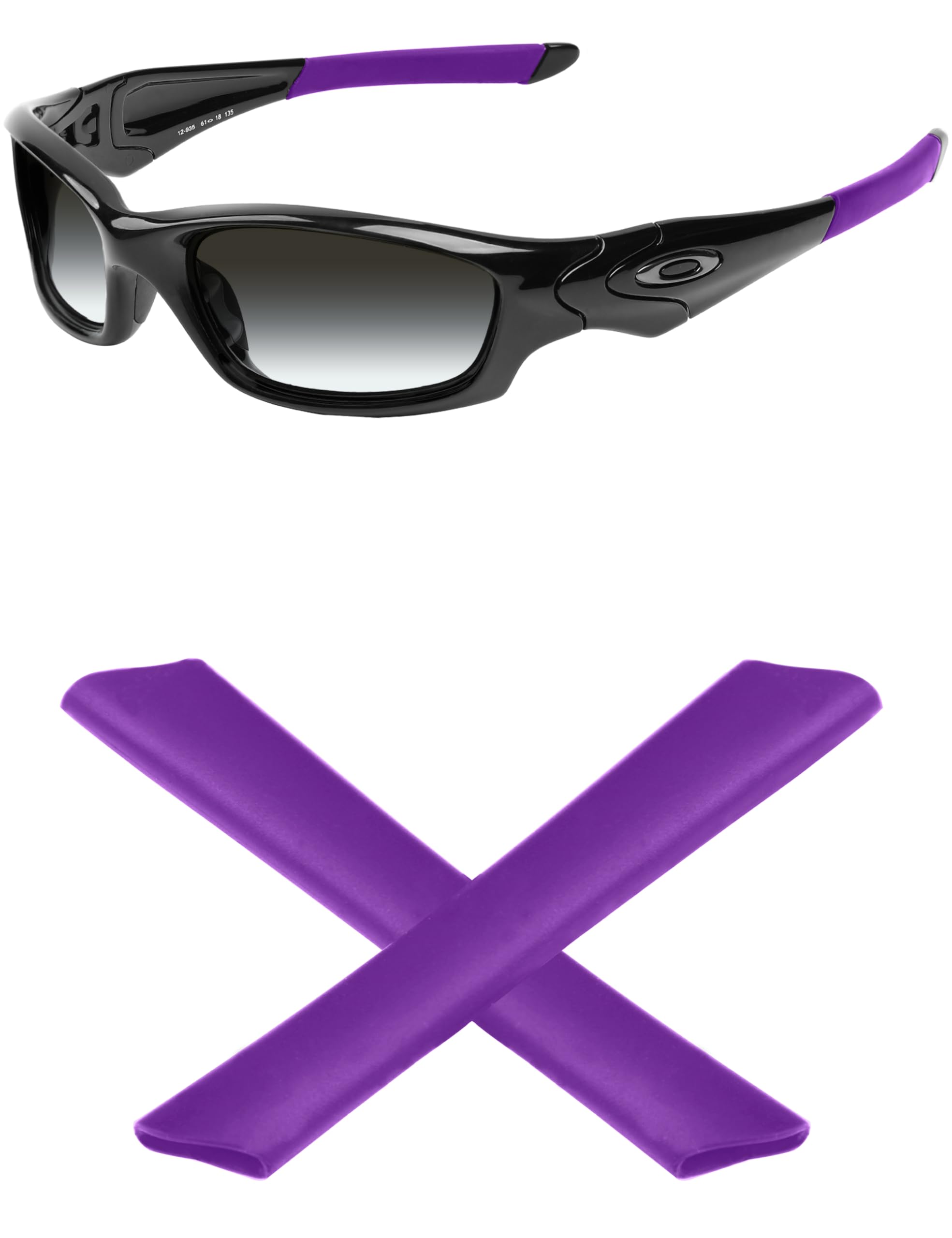 Mryok Replacement Earsocks for Oakley Straight Jacket 2007 - Purple