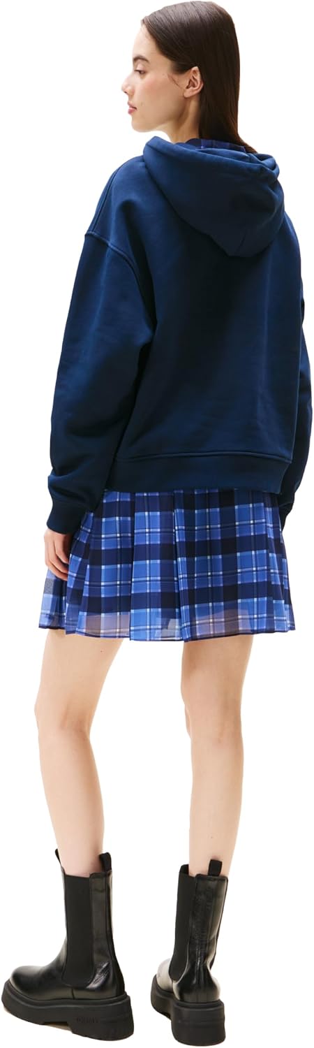 Tommy Jeans Women's Medium Weight Pullover Hoodie With Embroidered Flag Logo