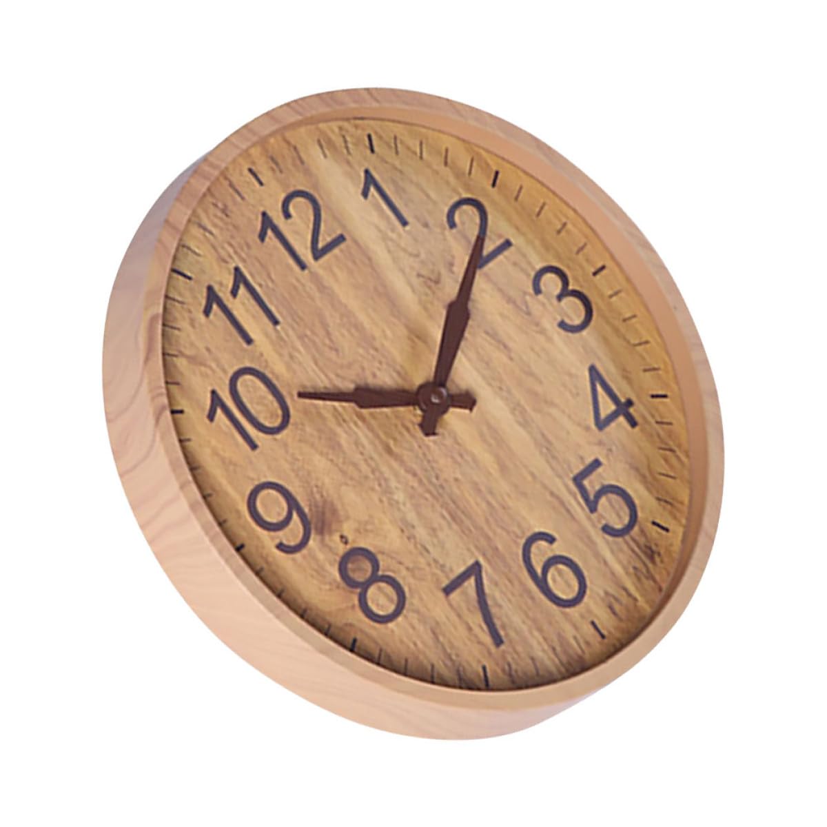 Lautlose Wanduhr mit Holzmaserung 12 Zoll für Wohnzimmer