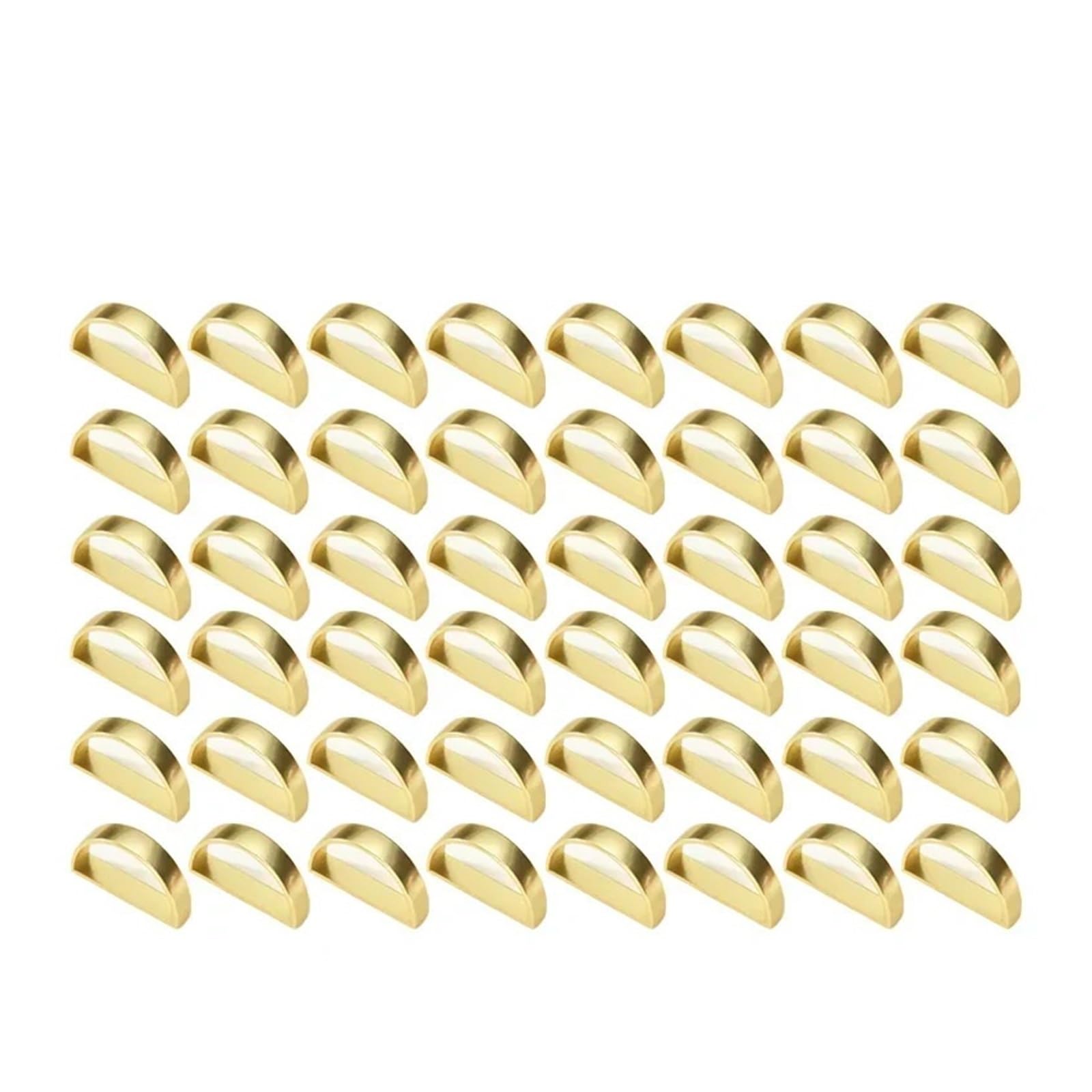 Anelli portatovaglioli in metallo, 50 pezzi, mezzo rotondo, portatovaglioli modello anello per tovagliolo da matrimonio, decorazione da tavolo (oro)