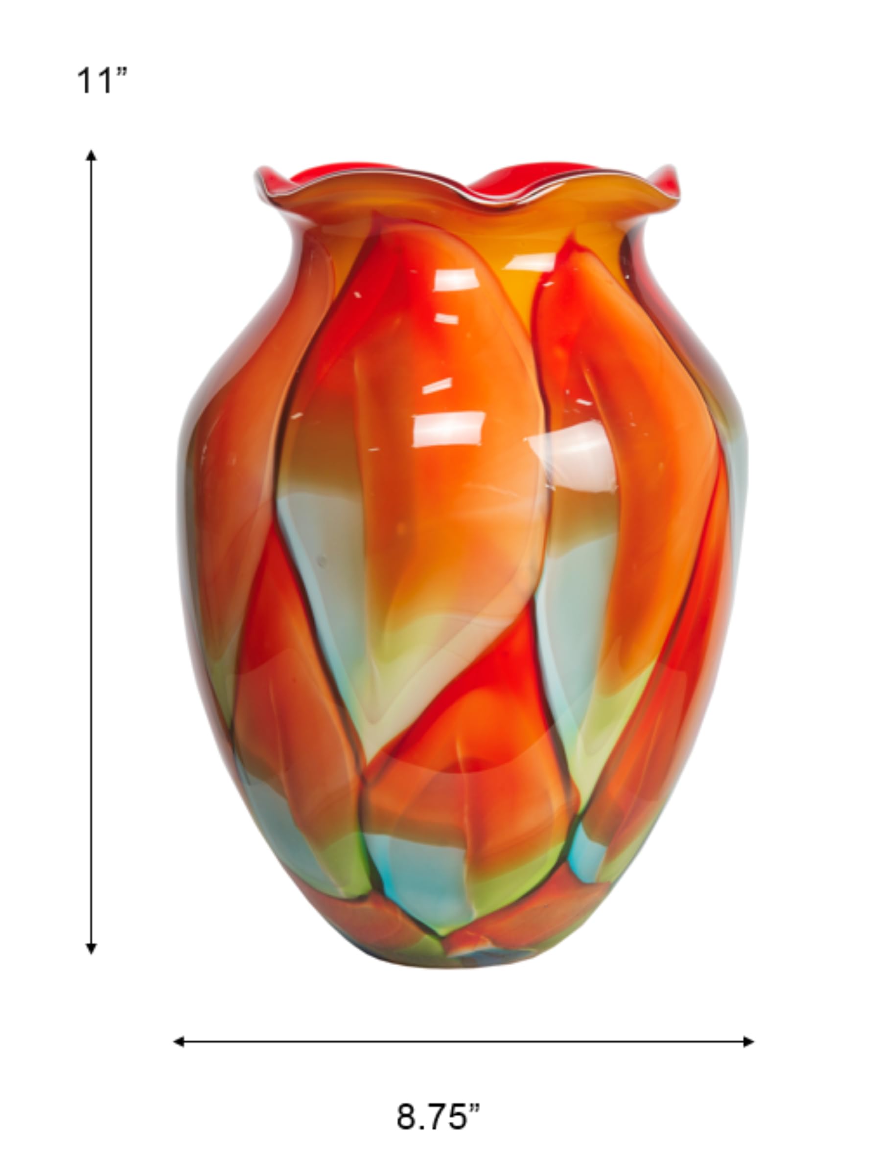 Amazon.com: Dale Tiffany AV22241 Bellflower Murano 風格手工吹製