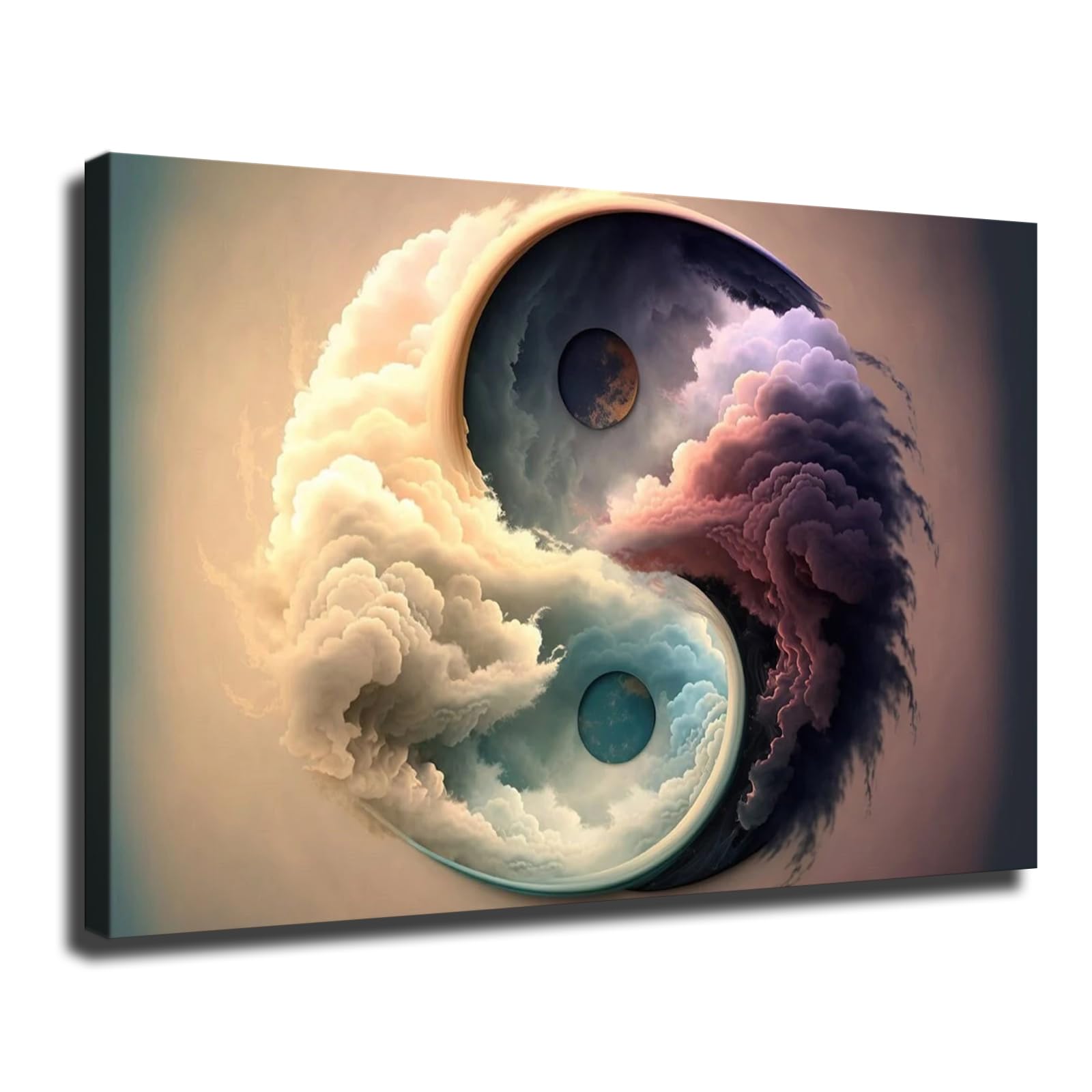 Amazon.com: Yin And Yang Wall Art, Huge Canvas Home Decor, Zen