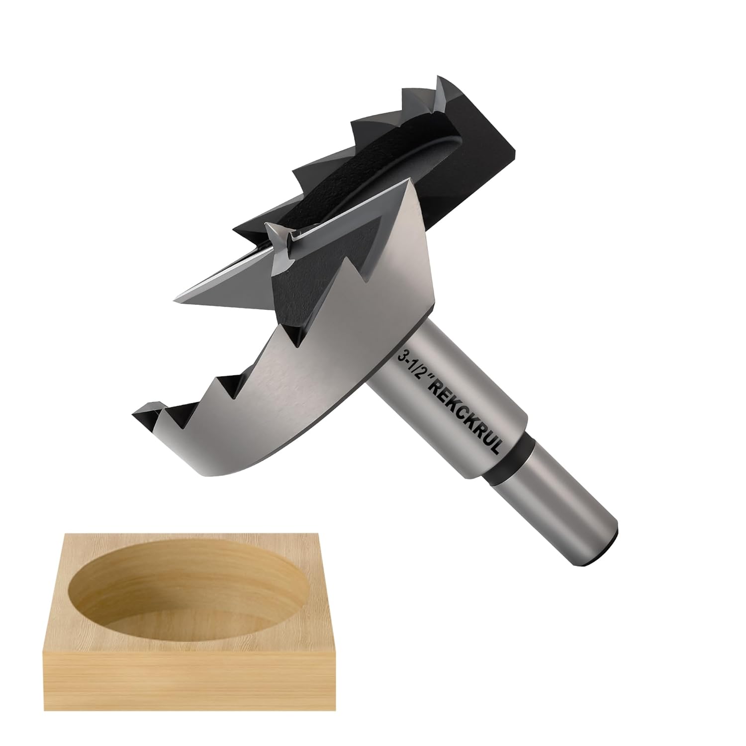 3-1/2 Inch Forstner Bit, 3-1/2" Forstner Drill Bit for Woodworking, Hinge Cutter for Hardwood, Plywood, Plastic