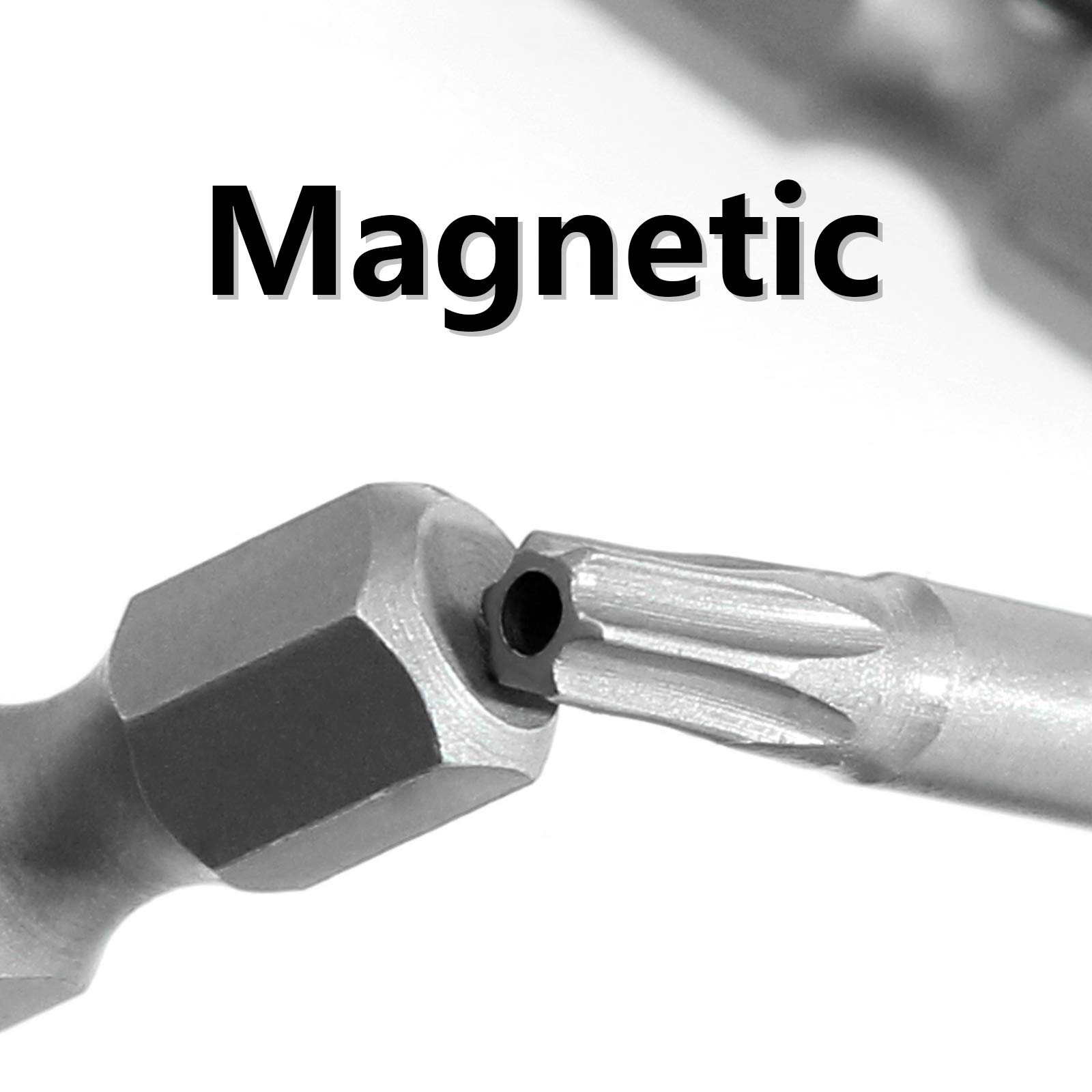 12x T20 Torx Bits Magnetisch – S2 Stahl, 50 Mm, 1/4" Sechskant