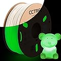 CCTREE ABS+ Filament 1.75mm, Glow in The Dark ABS 1KG, Strong, Durable, Heat Resistance, Excellent Toughness 3D Printer Filament, Glow Green