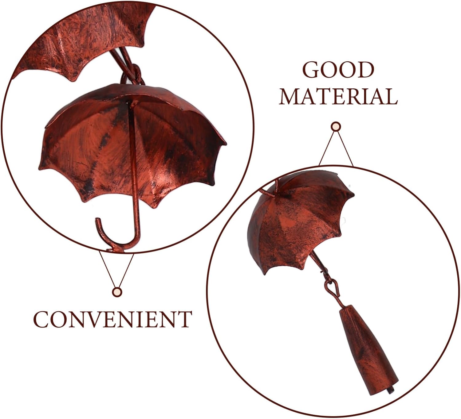 YARNOW Umbrella Rain Chain Water Chain for Gutter Decorative Bell Durable Design