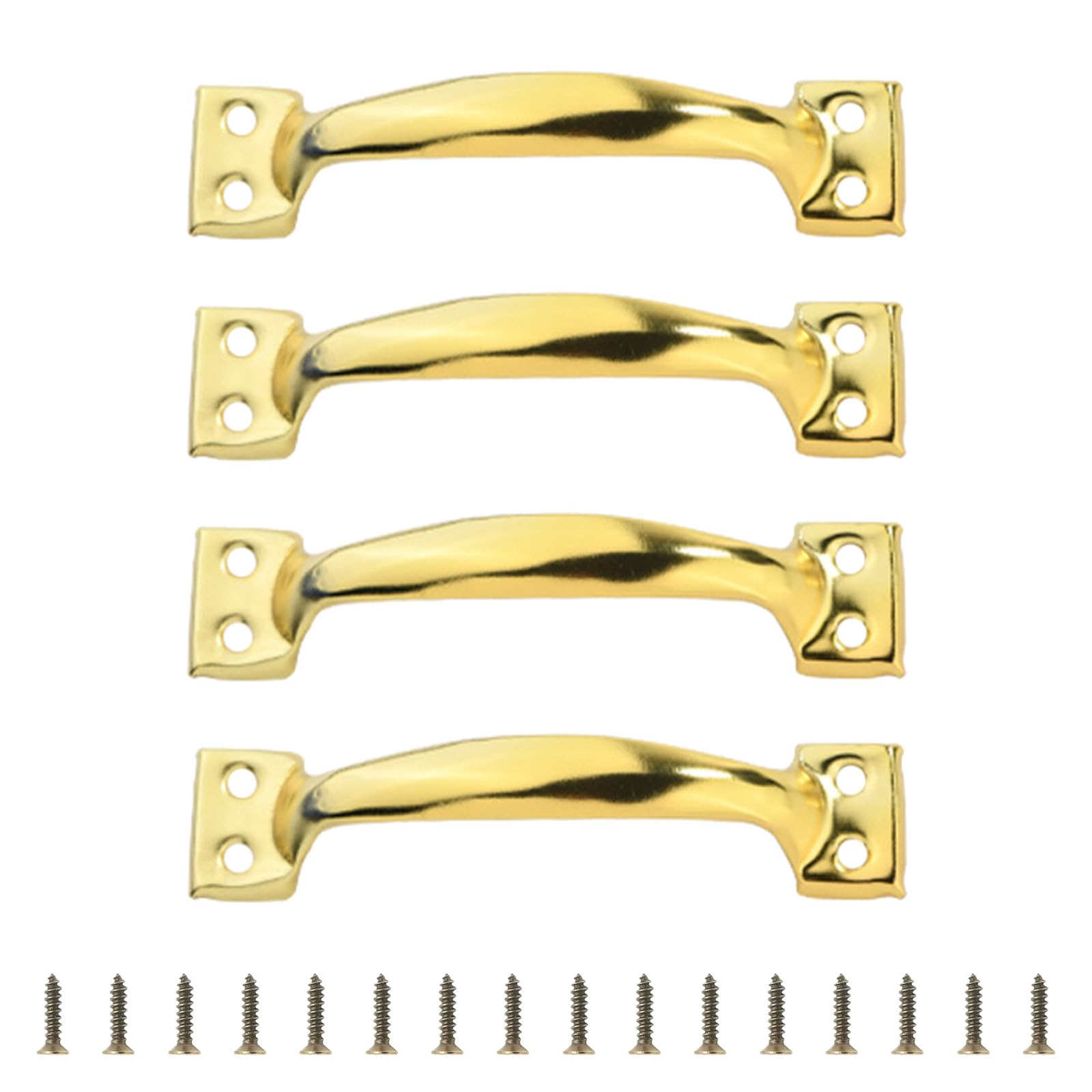 Yazhuq 4pcs Barn Door Pulls Metal Handles for Cabinets and Wood Iron Furniture Knob Practical Home Hardware