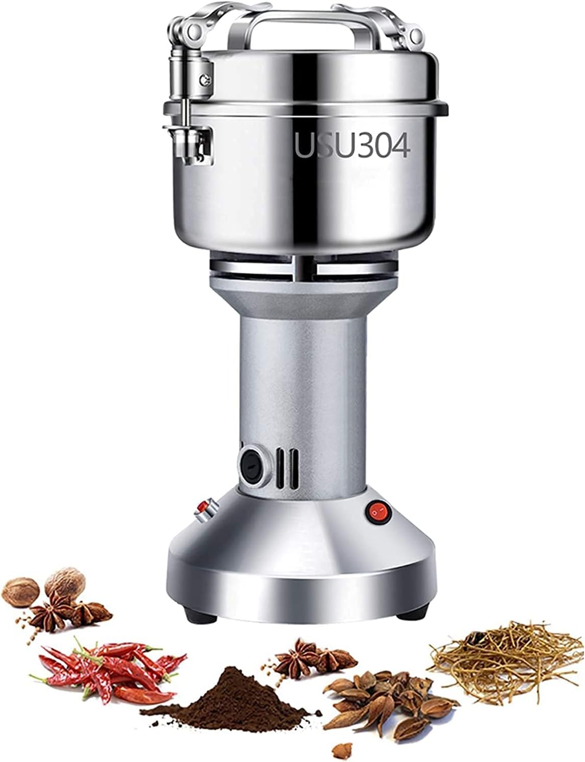 200G Electric Grain Mill Grinder 950W 28000RPSTAINLESS Steel High Speed Powder Machine Small Pulverizer for Kitchen Herb Spice Pepper Coffee