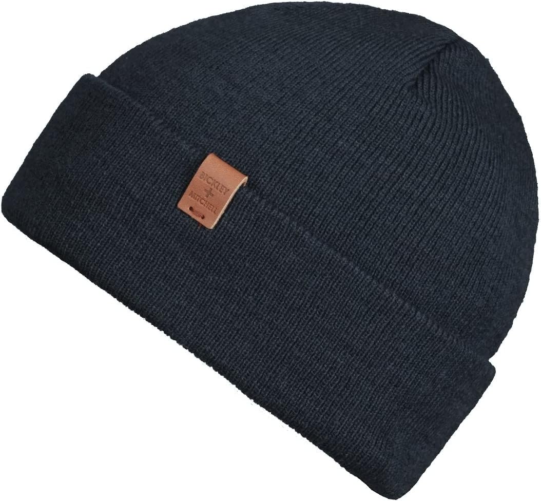 Bickley + Mitchell Cuffed Knit Beanie Navy, One Size