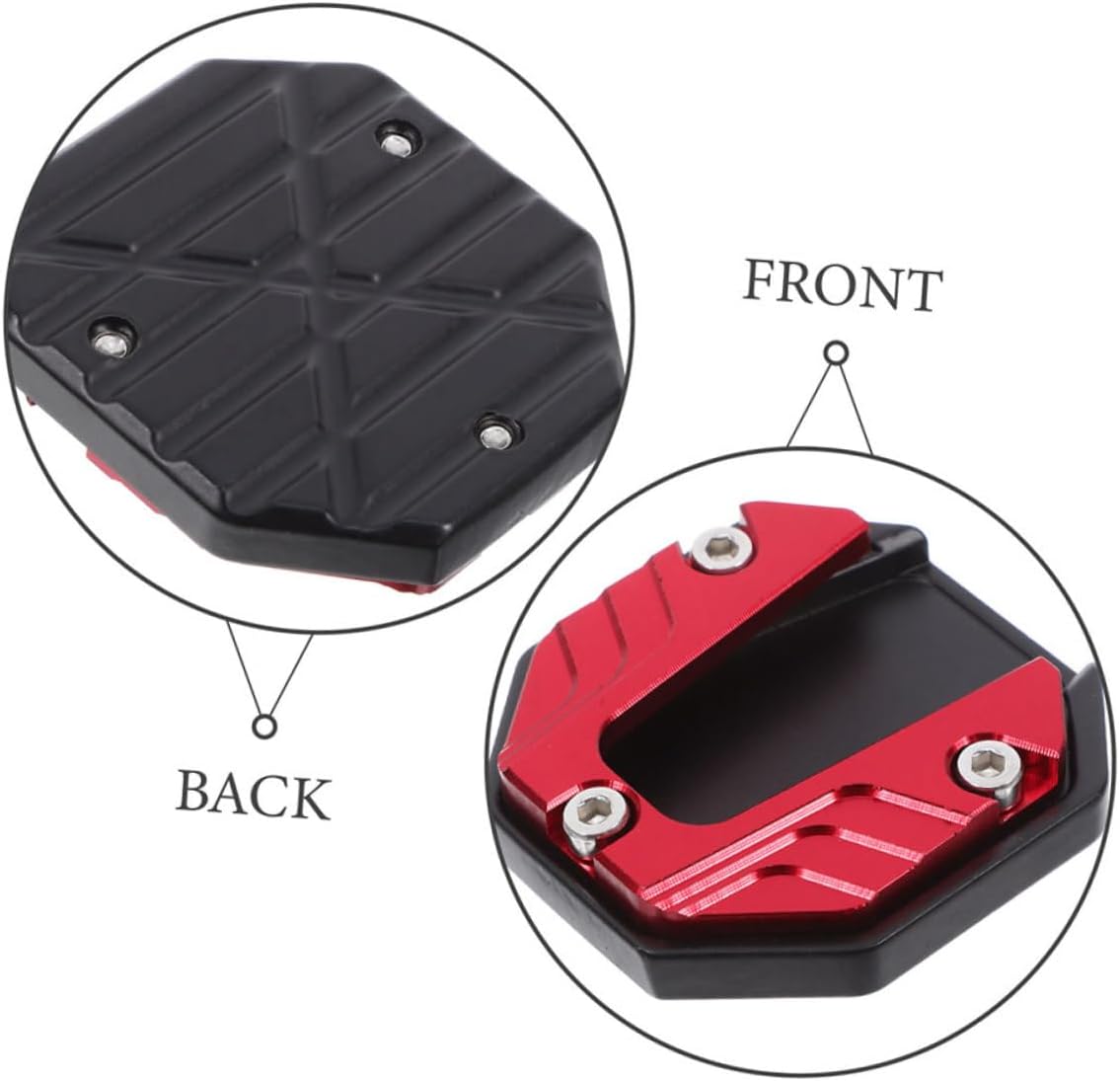 2pcs Motorcycle Kickstand Base Pad Slip Temple Base for Side Stand Fitment