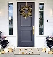 Vista 3 de Voatok Tapete decorativo rústico con diseño de paleta de lancha de lago, de bienvenida familiar, retro, de grano de madera, 17 x 30 pulgadas