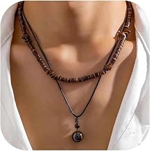 Shark Tooth Necklace Men Black Beaded Puka Shell Necklace Mens Navajo Pearl Necklaces Summer Beach Jewelry for Man Vacation Accessories