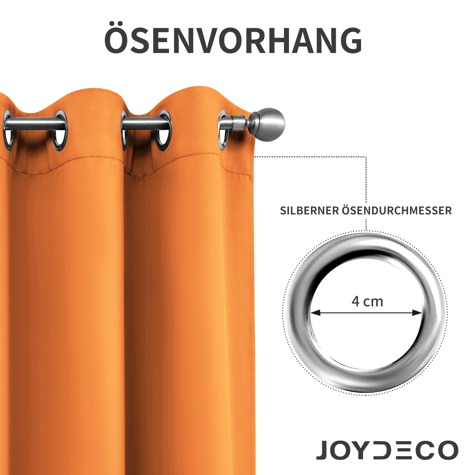 Joydeco Verdunkelungsvorhang in Sondergröße mit Ösen Gardinen – Bild 4