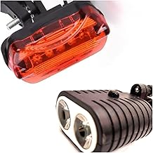 مصباح كشاف دراجه هوائيه 2 لمبه امامي + ليد 5 لمبه خلفي خفيف الوزن , مناسب لجميع الدراجات يعمل بالحجاره