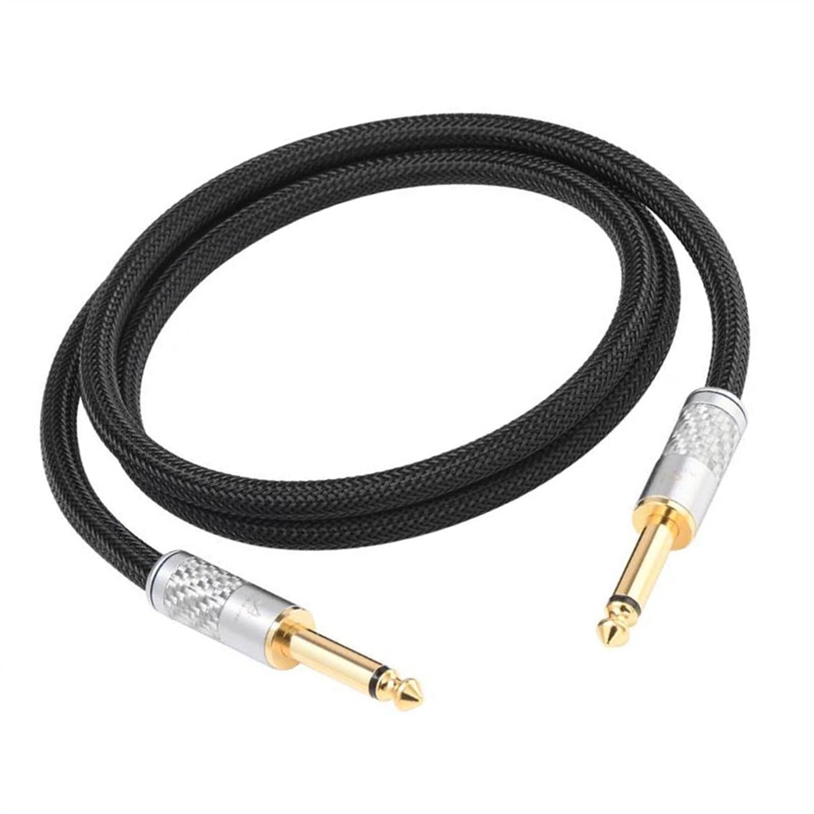 TSTS Cavo Strumento per Chitarra Cavo Per Chitarra Aux Da 6,35 Mm Placcato Oro Mono 6,35 TS Maschio A 6,35 TS Maschio Cavo Per Amplificatore Per Chitarra(0.75m)
