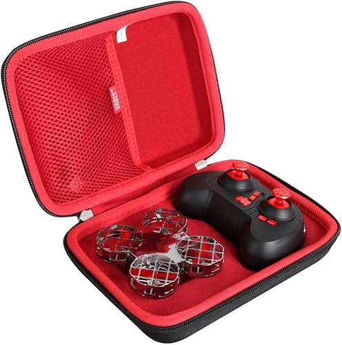 Hermitshell Estuche rígido de viaje para UranHub/SNAPTAIN H823H Mini/SNAPTAIN H823H Plus portátil Mini Drone RC Pocket Quadcopter (Negro + Rojo)