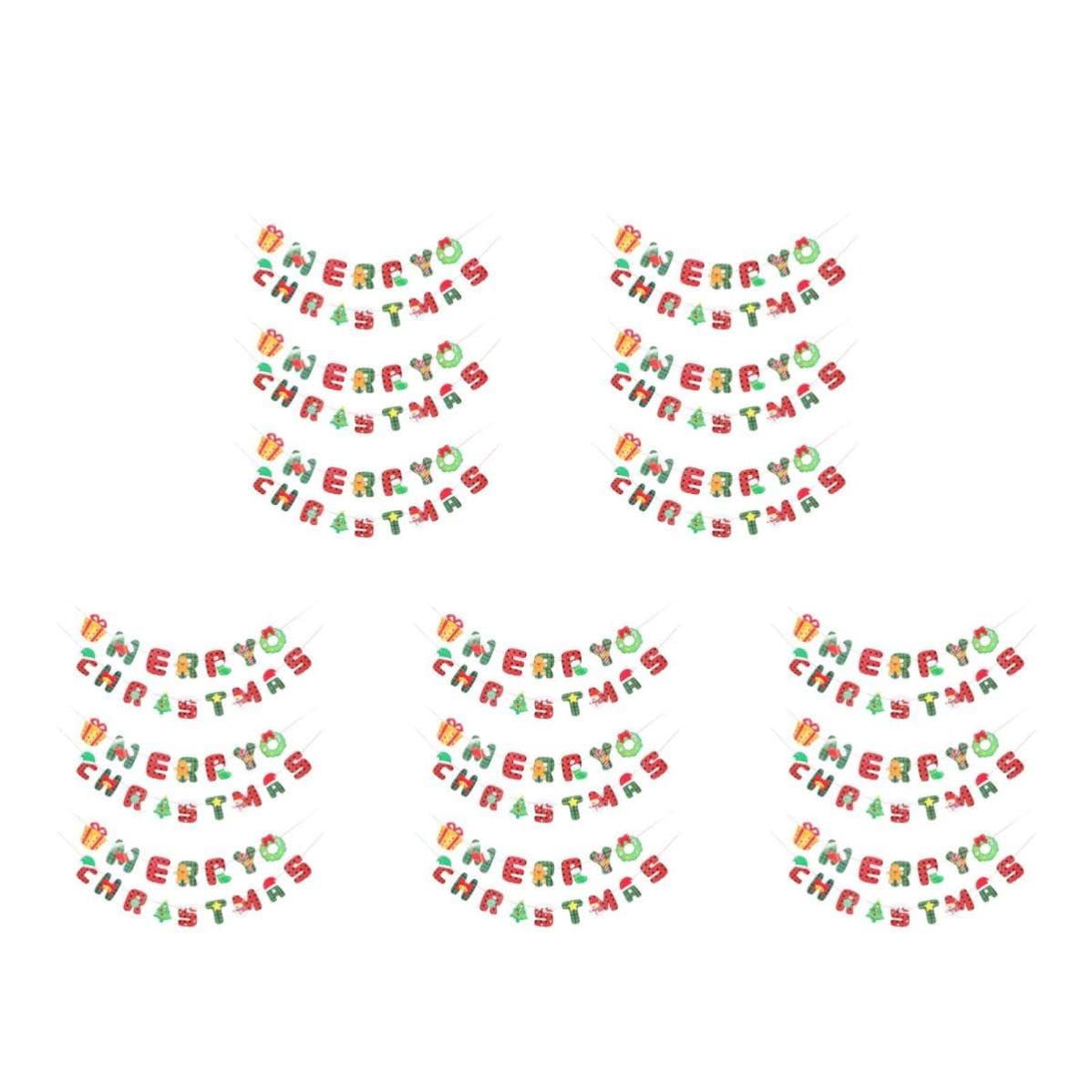 Beaupretty 15 Piezas Guirnalda Navideña de Papel, Banderines Colgantes para