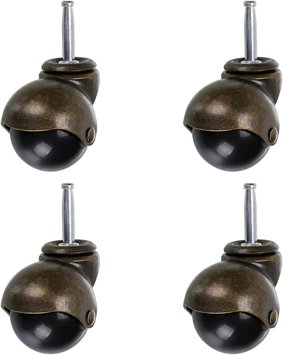 KOFORD 2ZollKugelrollenLenkrolle mit Sockeln, VintageAntik