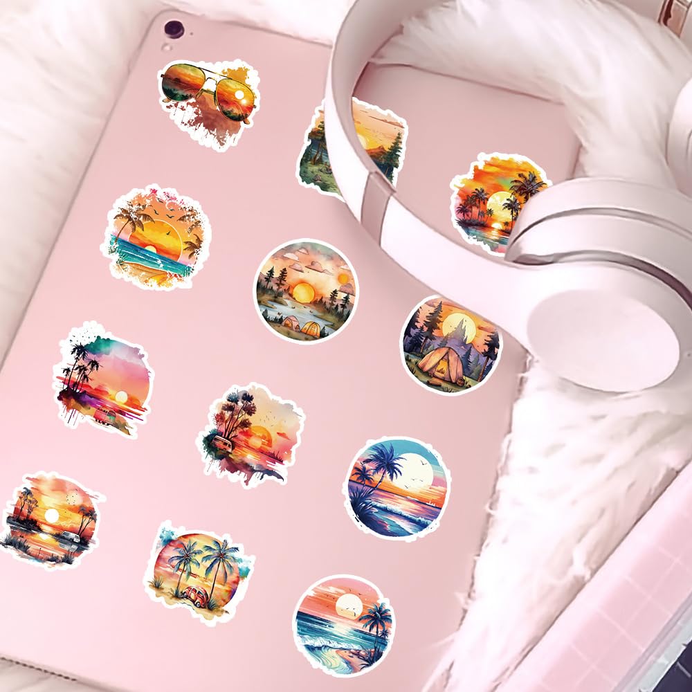 100 PCS Sunset Stickers for Water Bottle - Image 3
