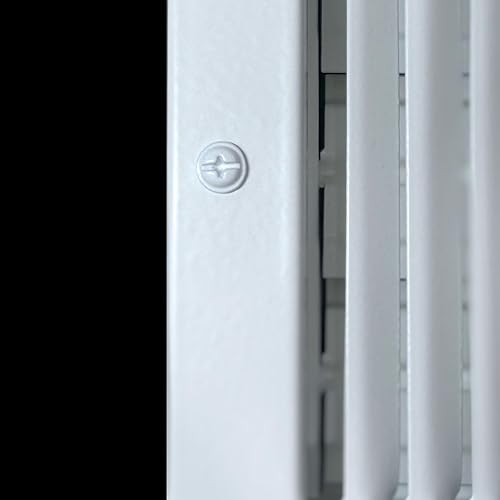 Miniatura 8 de Sierra Grates Registro de pared y techo con diseño de 2 vías de 4 x 10 pulgadas en acabado blanco Galcier  Cubiertas de ventilación para pared