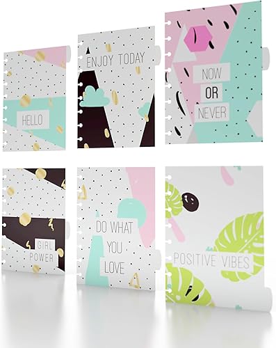 Discagenda Enjoy Today - Organizador personal de polipropileno para planificar divisores (encuadernación de discos, A5)