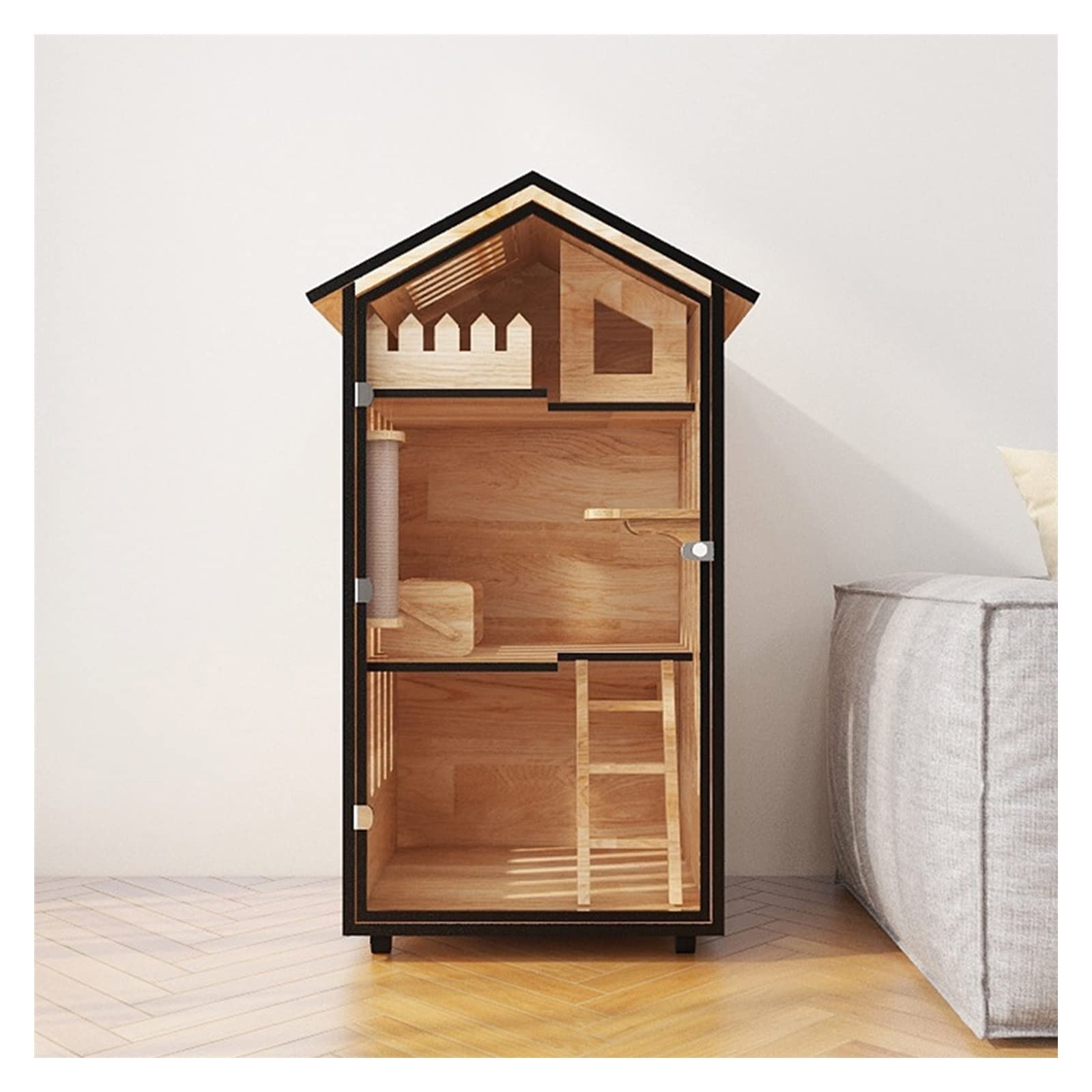 villa per gatti Gabinetto for gatti Gabbia for Villa for Lettiera for Cuccia for Sala parto for (A1) Per interni