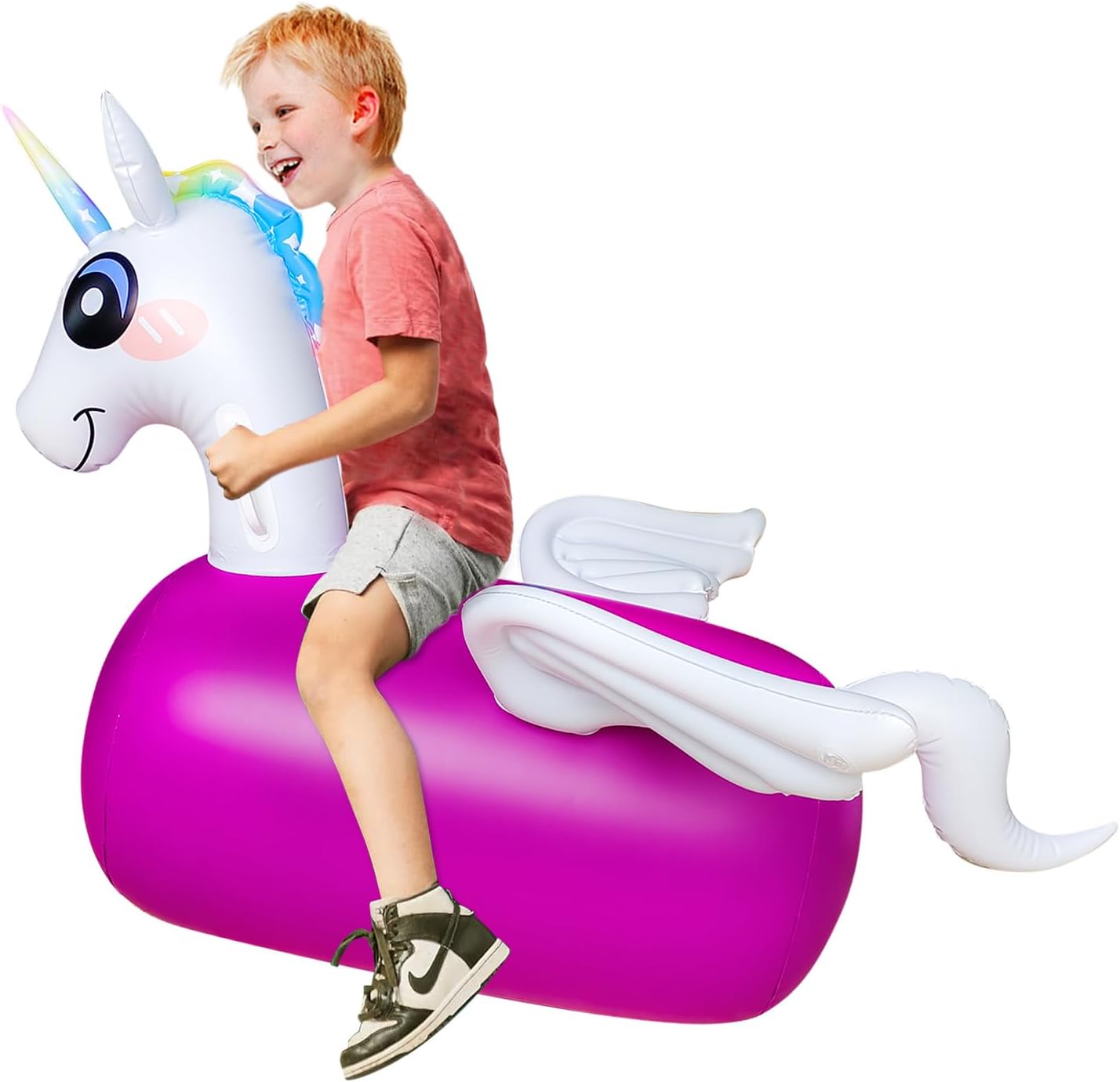 Kid Bouncy un-icornToy,Kids Jumping Animal Toys, Kid Favorite Jumping Toy.Perfect for Birthday, Bouncy Toys for Kids, Supports Up to 220 Pounds.
