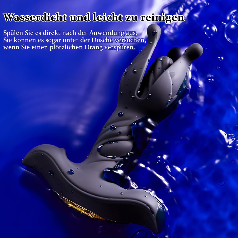 Elektrischer Dildo Penis Anus Dual Purpose Vibrator mit 9 Teleskop Vibrationsmodi Vaginal G-Punkt Stimulation Anal Prostata Vibratoren Masturbator Sex Spielzeug Analplug für Männer Frauen