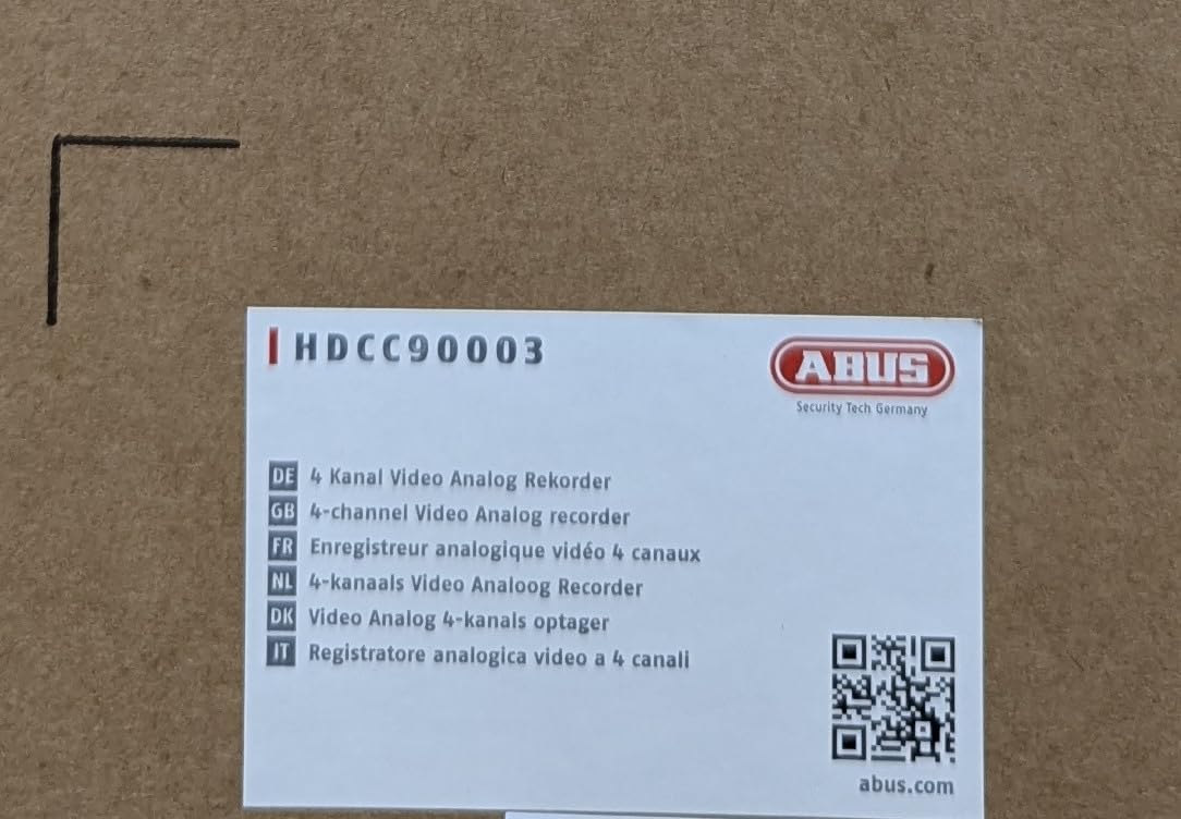 ABUS HDCC90003 4-Kanal Analog HD Videorekorder | H.265 Kompression, KI-Objekterkennung, 8 MP Auflösung, Hybrid-DVR mit 2 IP-Kanälen, Plug & Play, Pentaplex-Support, ABUS Sicherheitsrekorder