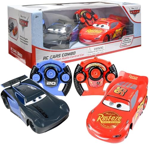 Nuit Lightning McQueen Cars Cartoon Remote Control Toys and Storm Racing Radio Controlled Toy Car Pack of 2 RC Cars for Boy and Girl Age 6+