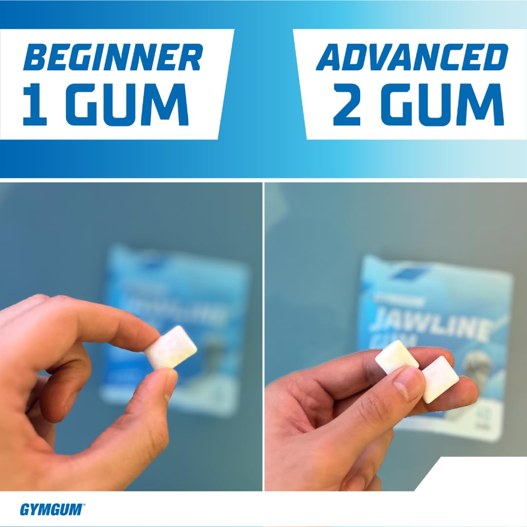 Gymgum Jawline Gum Hard Chewing Gum For Jaw Strength Train Your