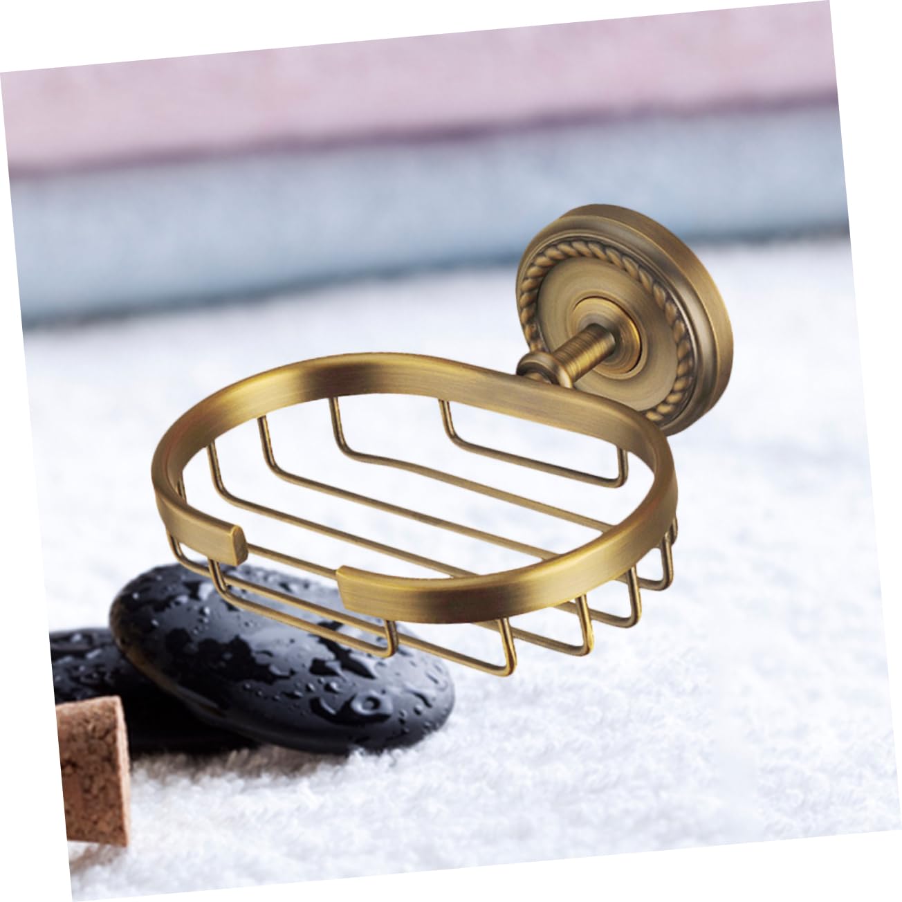 Portasapone da Parete Bagno Vintage in Ottone Oro Viti