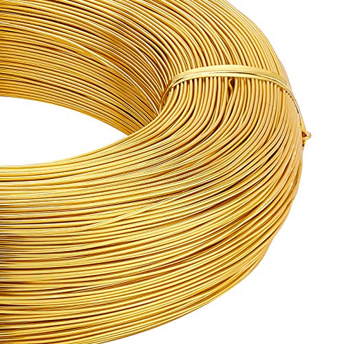 BENECREAT 984 Feet Gold Craft Wire - 20 Gauge Aluminum Wire for Beading, Jewelry Making & Art & Craft Projects