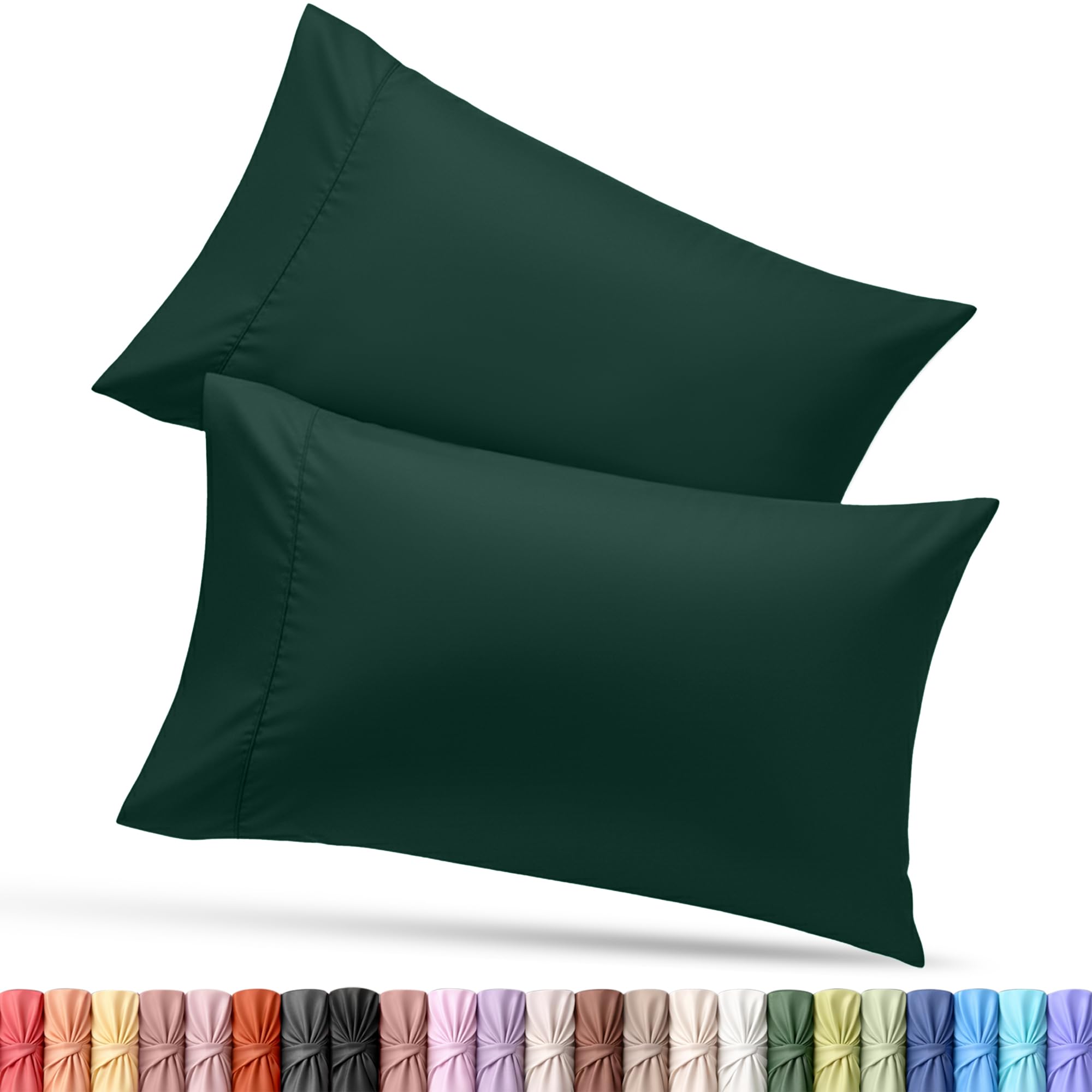 Utopia Bedding Standard Pillow Cases - 2 Pack - Envelope Closure - Soft Brushed Microfiber Fabric - Shrinkage and Fade Resistant Pillow Covers 20 X 26 Inches (Standard, Emerald) — image 1
