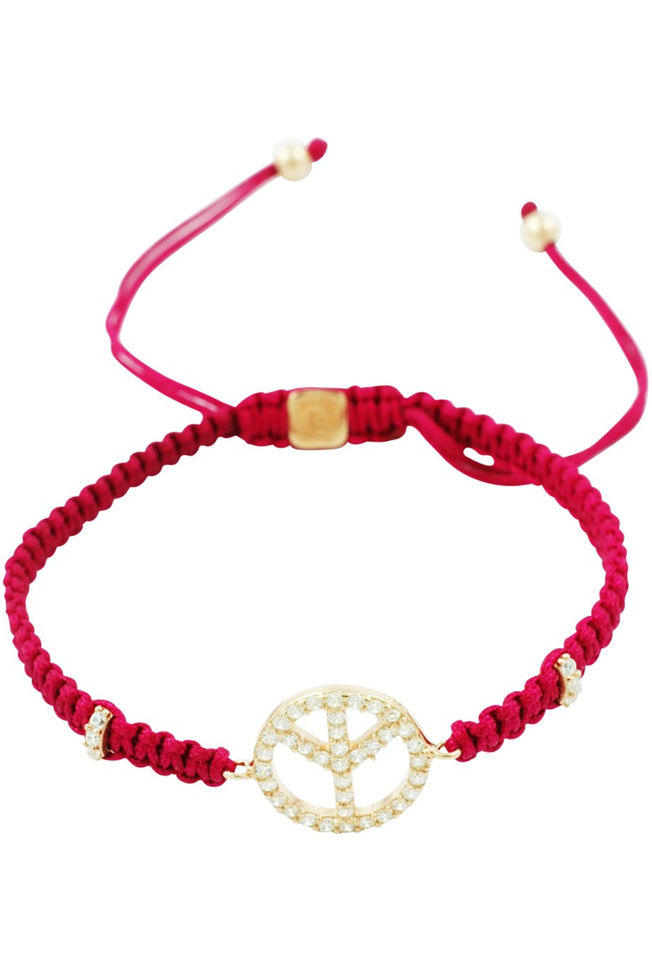 Vanessa's Joy Pulsera para mujer de plata 925 con macramé 'Peace', Plata de ley