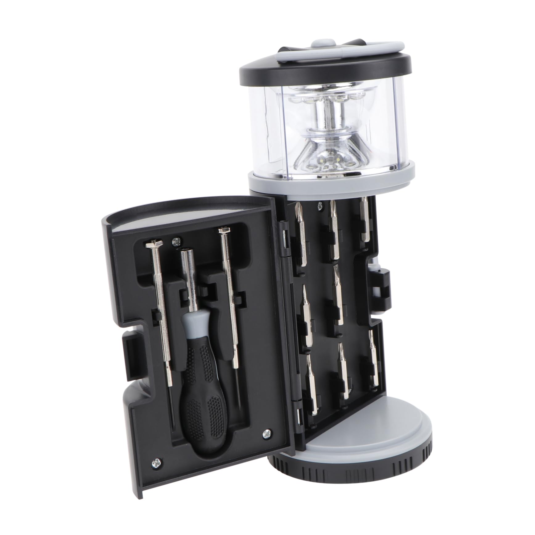 GRIRIW 1Pc Tent Lamp with Multi Function Screwdriver Tool for Camping Hiking and Home Use Compact Weather Resistant and Easy to Operate Black