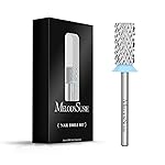 MelodySusie Large Barrel 3/32\'\' Tungsten Carbide Nail Drill Bit, Fast Remove Acrylic Gel, Cuticle Gel Polishing for Manicure Pedicure, Silver, Series Bit-S, 4XC