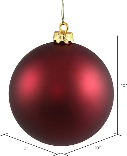 Miniatura 89 de Vickerman Esfera de adorno de Navidad de 10 pulgadas con acabado de caramelo, plástico inastillable, resistente a los rayos UV, decoración de árbol